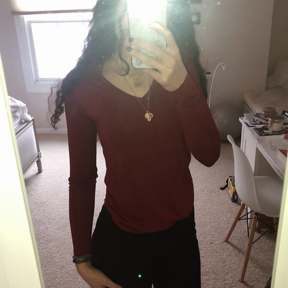 Old Navy Red Longsleeve Top